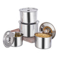 304 stainless steel spice jar with lid, kitchen airtight seasoning container, commercial and household condiment box, thickened flavor cup