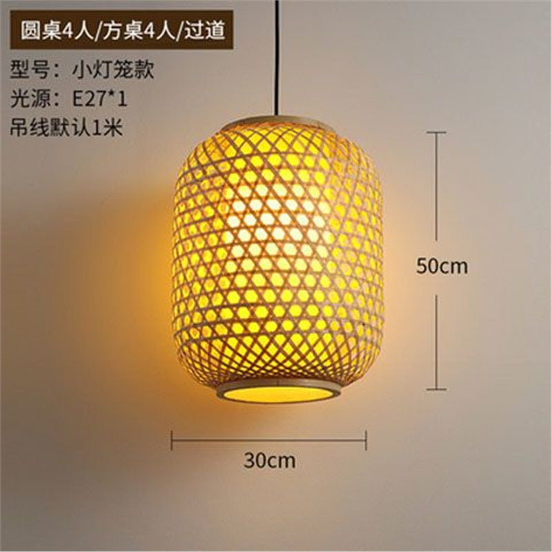 Lantern Bamboo Art Chandelier Bar Bed and Breakfast Tea Room Hot Pot Restaurant Hotel Simple Japanese Restaurant Bamboo Catering Shop Lighting