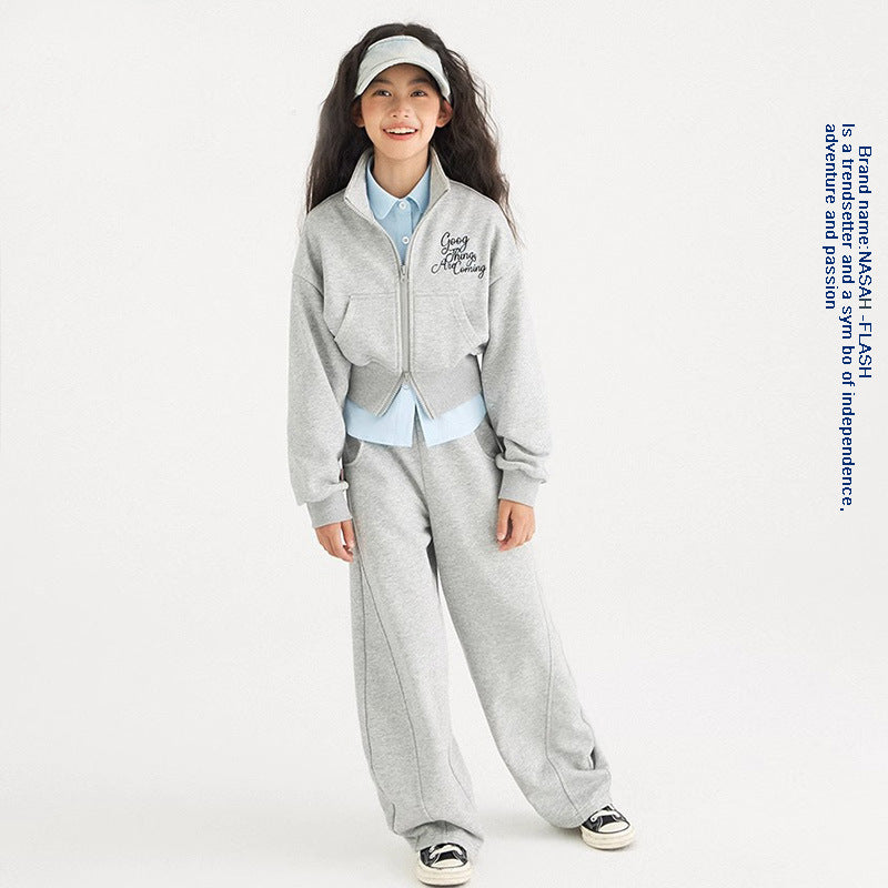 Girls' fall outfit set: stylish and trendy two-piece activewear for girls (sizes for older kids,  collection)