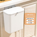 Kitchen trash can wall-mounted for home with lid flip-top cabinet door kitchen waste special bathroom toilet large storage