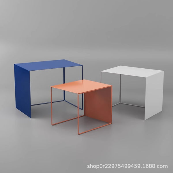 Nordic wrought iron coffee table ins simple personality creative Internet celebrity office wedding photo studio business table coffee table