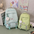 Simple solid color lightweight durable student backpack - available in small, medium, and large sizes - perfect for elementary, middle, high school, and university students