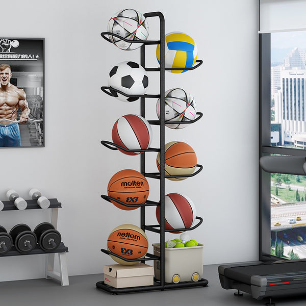 Basketball Storage Rack Children's Toy Gun Football Rack Badminton Sports Fitness Equipment Storage Basket Household Shelf