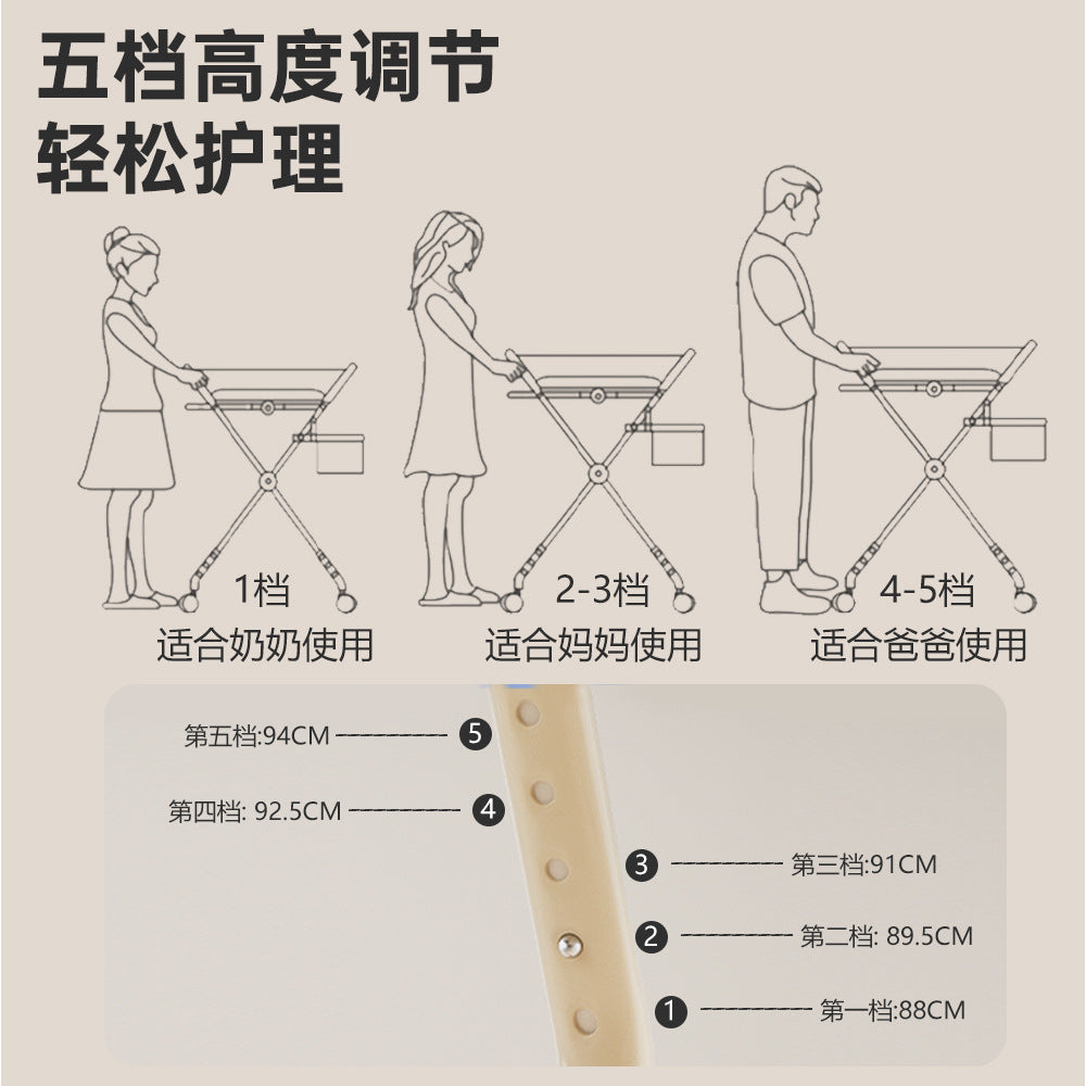 Changing table, baby care table, diaper changing table, newborn bathing & massage table, foldable multifunctional