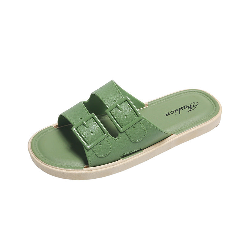 【dropshipping】women's flat slippers - summer outdoor fashion, trendy indoor anti-slip, wet-weather beach flip-flops