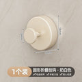 Suction cup round hook - creamy white, single pack