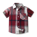 New arrivals: boys' spring/summer shirts - wholesale children's plaid short-sleeve shirts for big and middle-sized boys