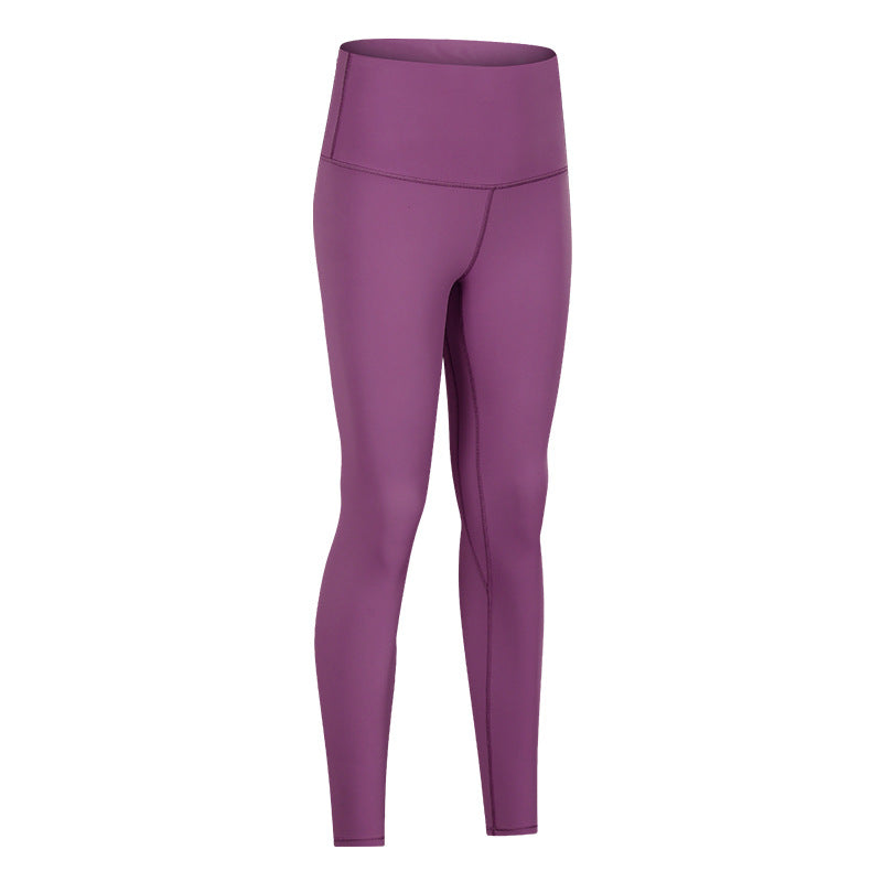 Dianqian new arrival high waist nude yoga pants for women silmslimming look training fitness sports nine-point pants s2082
