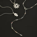 Sweater chain long wholesale european and american cross-border star colorful tassel necklace diamond-encrusted devil's eye accessible luxury clavicle chain