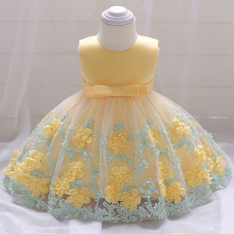 Girls' birthday dress princess dress summer  new children's summer outfit stylish dress baby summer dress