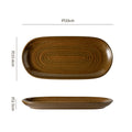 13inch day-shaped plate-brown