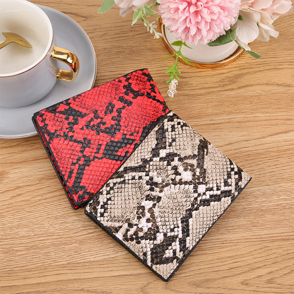 Cross-border new European and American retro creative printing men's short leather wallet student wallet soft wallet multi-card space