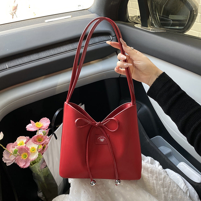Cross-border 2025 new trendy summer shoulder bag women's bag foreign style simple bag fashion casual bag messenger bag bucket bag