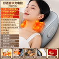 Cervical spine massage pillow ergonomic curvature cross-border wholesale kneading hot compress massage cushion waist back full body massage