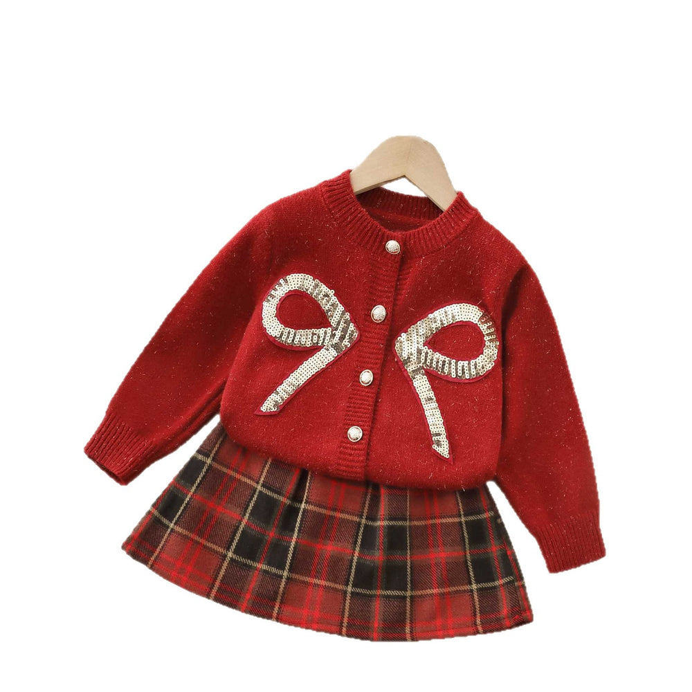 Girlsweater zodiac year red fall and winter style baby pullover shirt new arrival half body sequin christmas new yearsuit