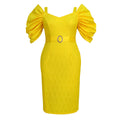 Am040501stylishv neck pleated sleeve backless dress party dinner lacehigh waist skirt dress
