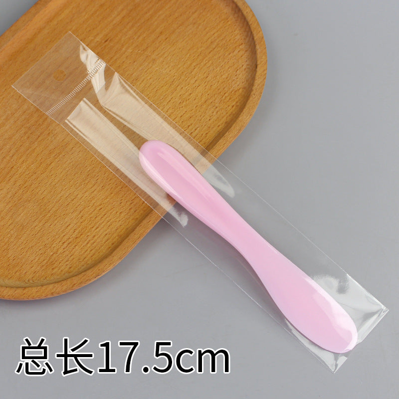 Medium-sized facial mask spatula, plastic beauty mixing stick, applicator, scraper, body mask stick, packaged, 17.5cm long