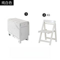 Movable foldable dining table small apartment dining table multifunctional for home high-end solid wood table foldable dining table and chairs
