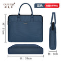 Large capacity zippered business briefcase - waterproof, stylish laptop bag, document organizer for meetings & conferences - custom logo available
