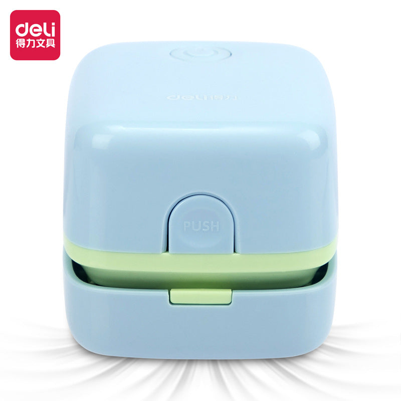 Deli desktop cleaner, suction eraser, crumb vacuum cleaner, students use mini children's large suction to charge and absorb ash.