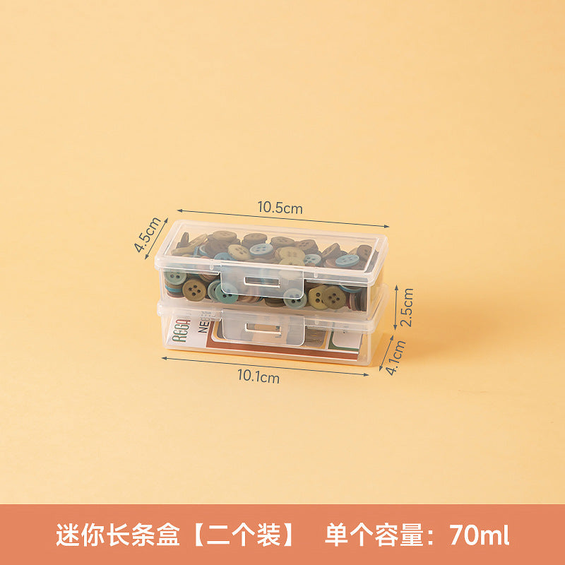 needle and thread plastic transparent storage box with lid drawer can be stacked needle box household mirror cabinet desktop storage box wholesale