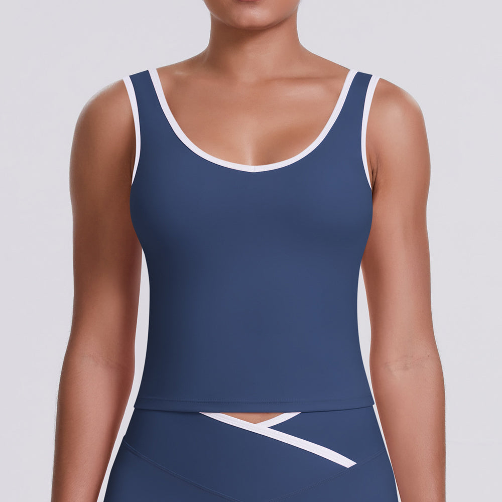 New arrival nude contrast colorpatchwork yoga clothes quick-drying tight butt lifting sports multi-piece set outdoor running fitness suit