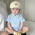 Summer lightweight chic baby boy short-sleeve romper outfit - summer wear for newborns and infants, perfect for outdoor adventures