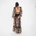 Dresssummerexport styleelegantelegance chiffonhalter sleeveless high waisttie backa-shaped long skirt
