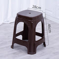 Extra thick matte plastic stool for home use, adult thickened dining table stool, large seat, bbq stall high stool for commercial use