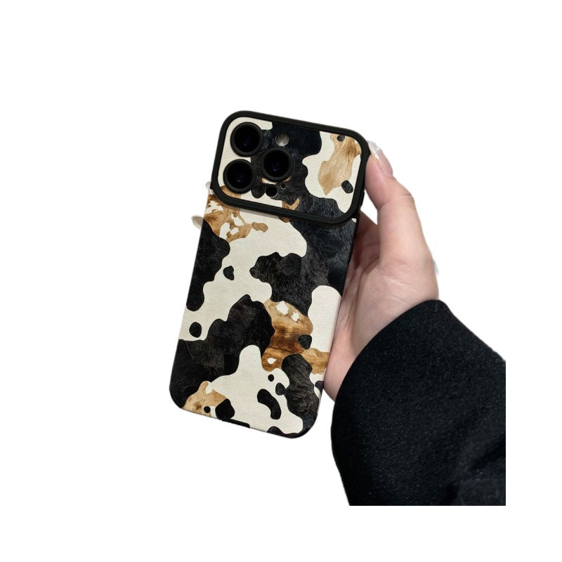 Leopard print mobile phone case suitable for iphone16/15 anti-fall 17promax color matching retro protective case apple 17
