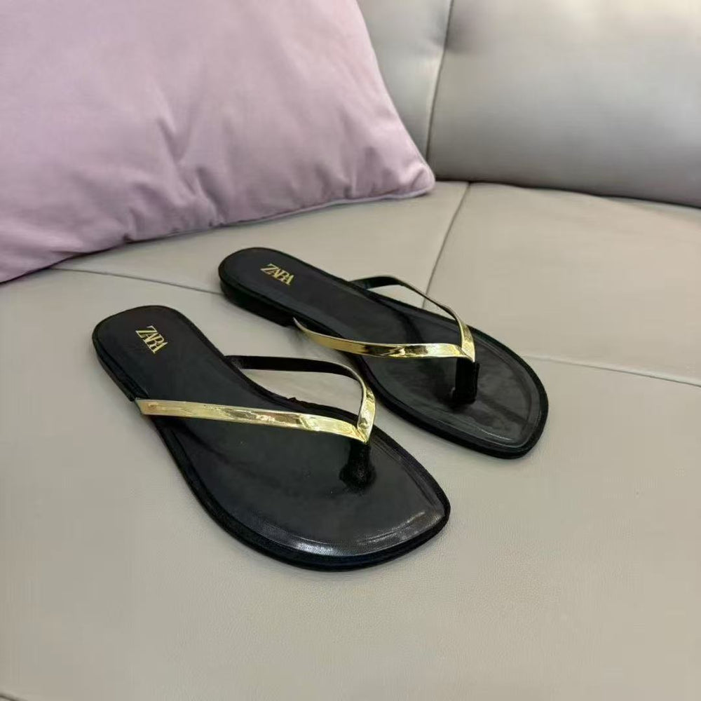 Za flat bottom french ring sandals toe sandals fairy shoes outweareasiest for matchnew arrival summer vacation beach sandals