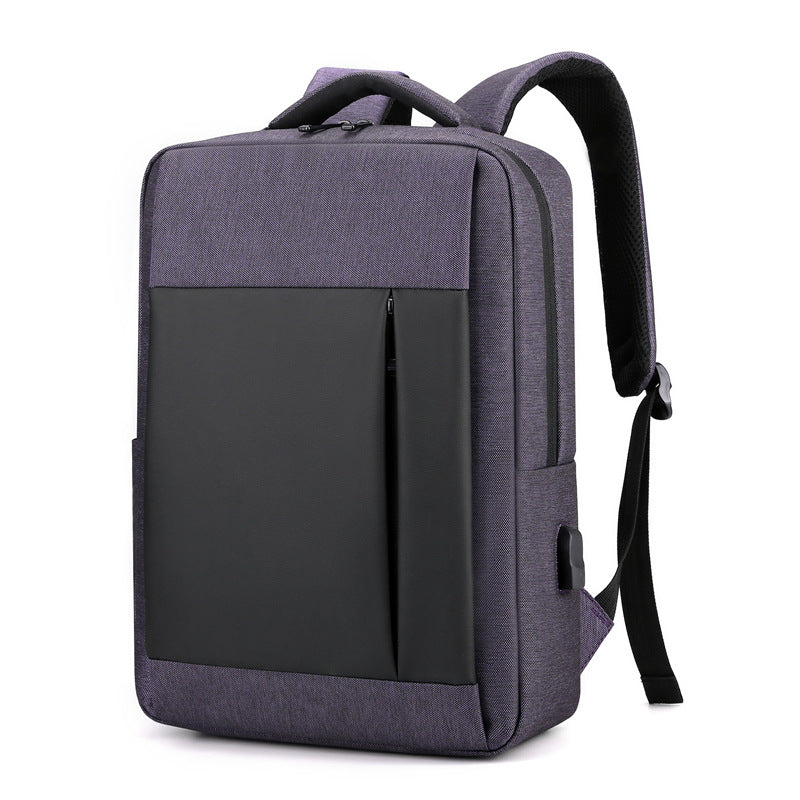 New business trip leisure large capacity computer bag men and women backpack USB temperament commuting can print logo