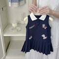 [summer clothing big sale free shipping] girls' preppy style vest dress summer clothing  new style children's baby casual po