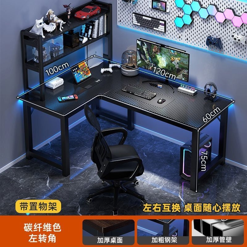 L-shaped corner gaming desk, double computer desk, desktop home student writing desk, minimalist office desk, bedroom corner desk