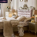 American light luxury solid wood bed for homefrench soft back princess bed high-end luxury wedding bed storage storage master bedroom large bed