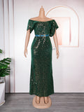 African, european, and american plus-size evening gowns for banquets, events, car shows, models, ceremonies, and hostesses - sequined, sexy, and slim-fitting dresses