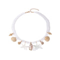 Wholesale seashell necklaces - european & american style cross-border jewelry - women's starfish beaded unique & high-end sweater necklace/collarbone chain