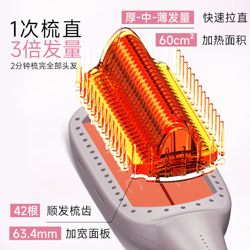 Cross-border new hair straightener, straight curl, hydrated negative ion hair care, hair straightener, curling iron does not hurt hair, curl and straighten dual-purpose