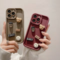Gaozhu is suitable for apple 16pro coffee bear jewelry mobile phone case iphone11/12 all-inclusive anti-fall protective cover