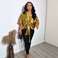 European and american cross-border women's fashion:  summer new arrivals - stylish, designer-feel, loose batwing sleeve v-neck solid color blouse top