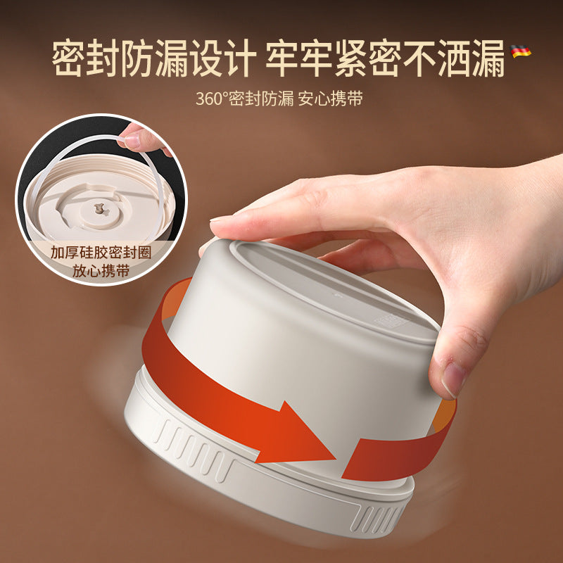 316L Stainless Steel Round Lunch Box Food Grade Sealed Fresh-keeping Box Microwave Heated Bento Box Set with Lid