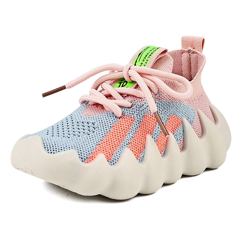 spring/autumn kids' octopus coconut shoes: breathable athletic sneakers for boys, casual sock shoes for girls, versatile and stylish