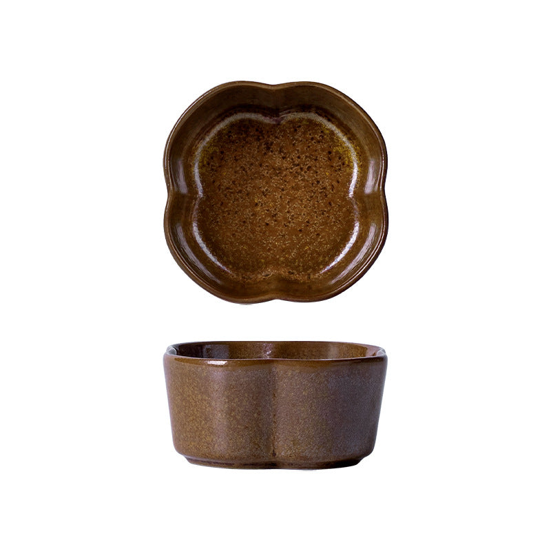 Retro high-looking pastry flower-shaped dish restaurant hotel stylish side dish dipping sauce dish snack snack dish