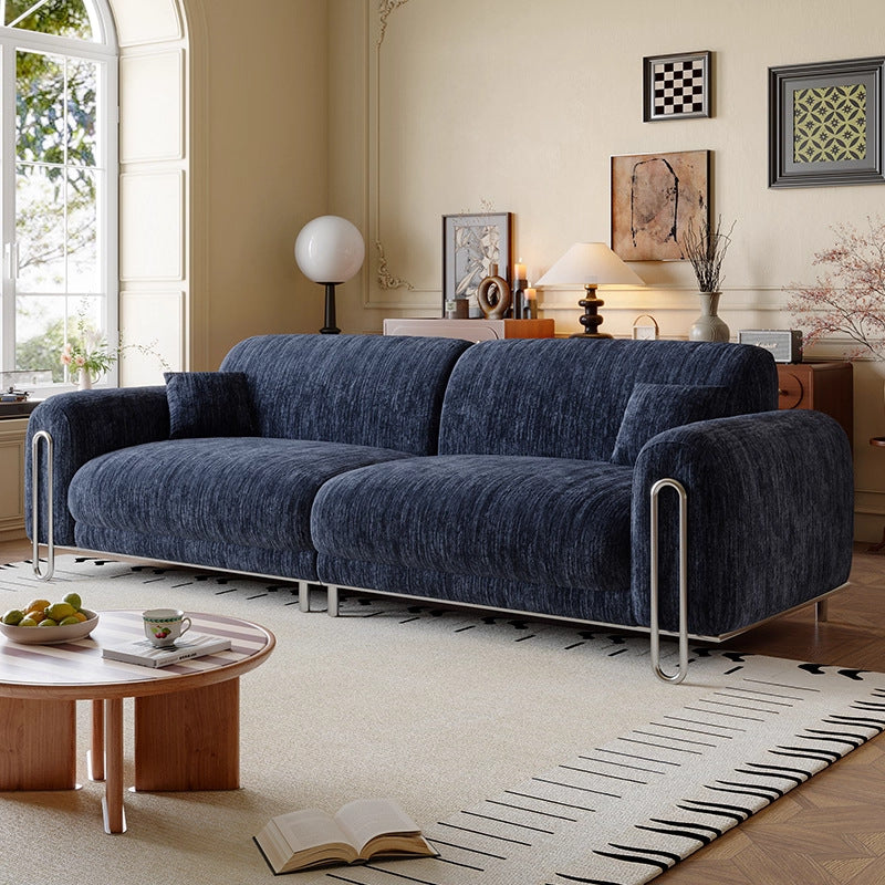 New arrivalfrenchretro yin feng sofa chenille furniture fabric living room small apartment green medieval style straight row