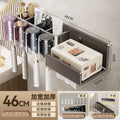 Gun ash 4-port toothbrush holder + tissue box [with cup]