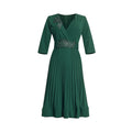 African women's clothing ebey   european and american foreign trade plus size new fresh sweet v-neck pleated skirt