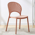 Nordic home plastic chair - suitable for cafeteria, restaurant, outdoor use, with backrest, stool, office, leisure, and waiting area seating