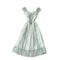 French sweet bowknot camisole dress - women's summer ruffle backless a-line dress - slimming, elegant, vacation style