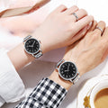 Factory direct women's stainless steel band men's watch women's watch quartz watch men's couple watches gift set business watches