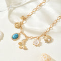 stylish necklace wholesale fresh and natural bee butterfly pendant niche metal sunflower flower necklace for women